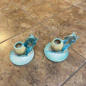 Roseville Candelstick Holders (2)